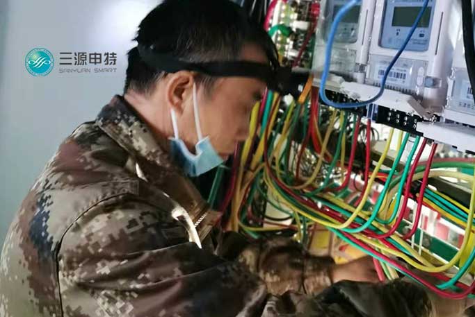 智能熱水表抄表管理解決方案_預(yù)付費(fèi)電表_智能電表_天津三源申特電表